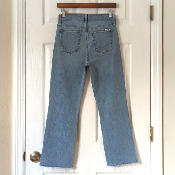 Joe's Jeans Classic Light Wash High Waisted Cropped Raw Hem Boot Cut Jeans 27 - Picture 4 of 15